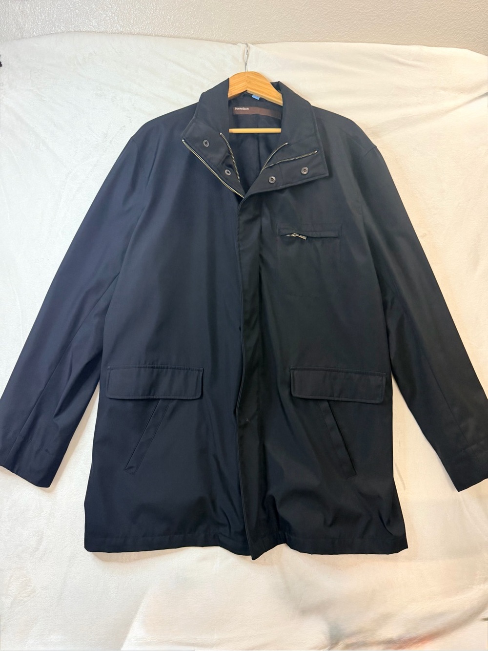 Perry Ellis Navy Trench Coat